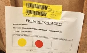 Inventário físico - identificação do material contado