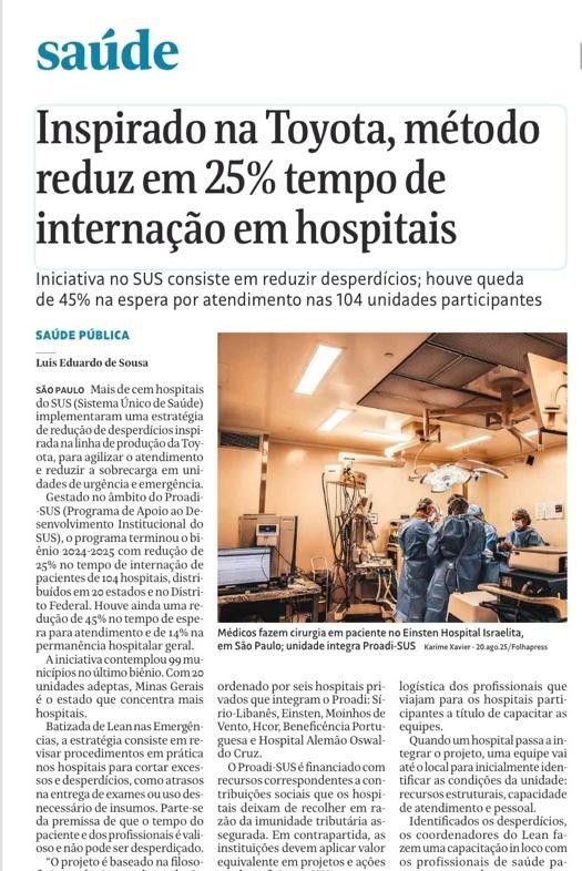 Reportagem Lean Healthcare Reportagem Lean Healthcare